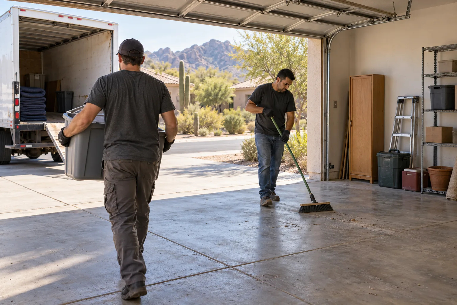 Illustrative garage cleanouts detail